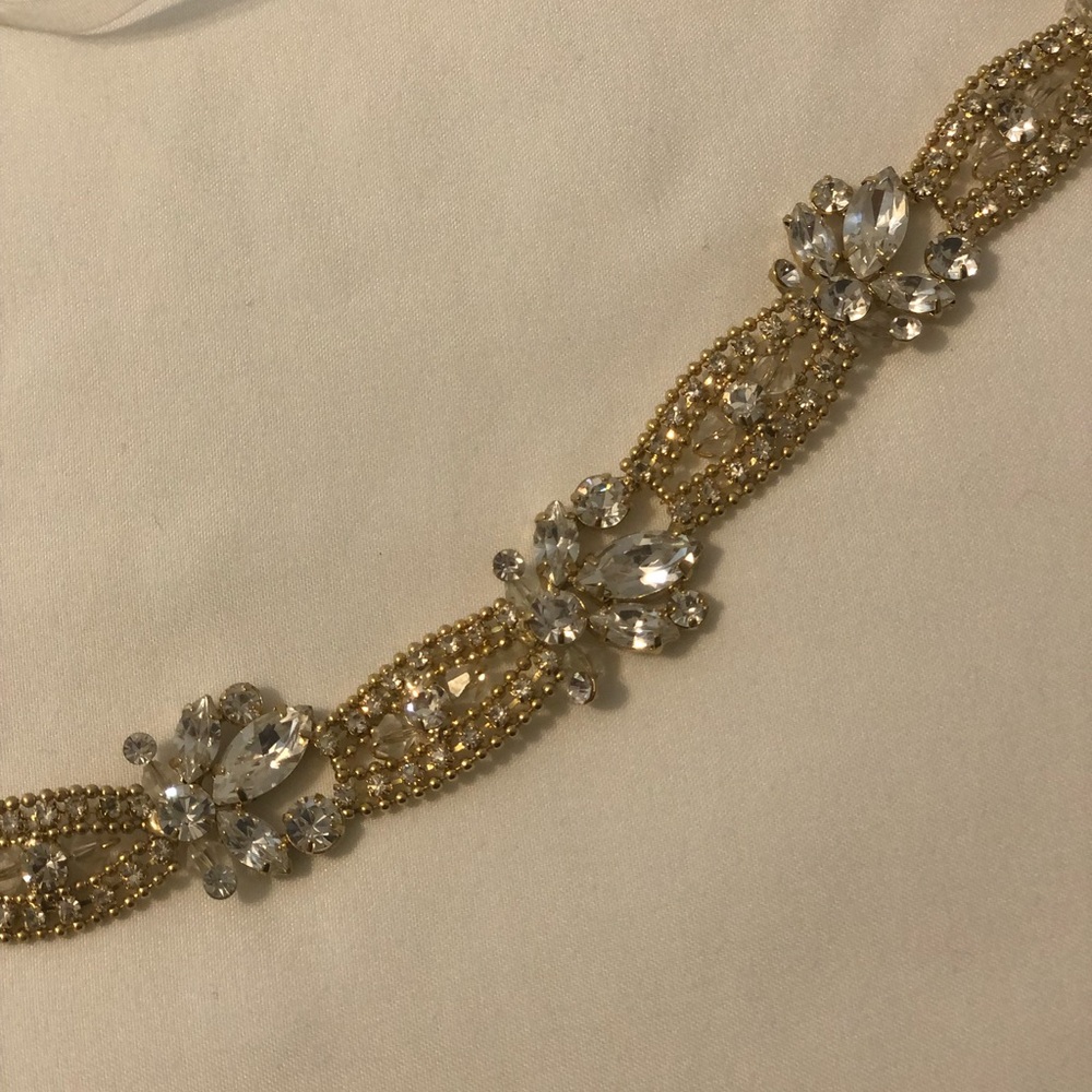 Ivory Veil & gold headpiece